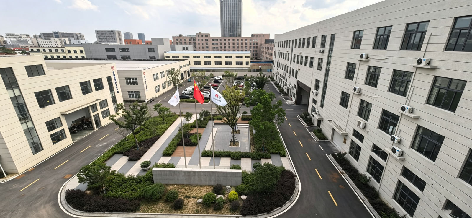 Aerial view of AnSanAn Technology Group manufacturing campus